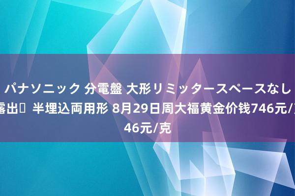 パナソニック 分電盤 大形リミッタースペースなし 露出・半埋込両用形 8月29日周大福黄金价钱746元/克