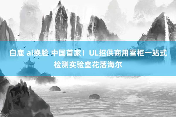 白鹿 ai换脸 中国首家！UL招供商用雪柜一站式检测实验室花落海尔