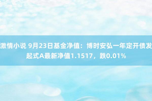 激情小说 9月23日基金净值：博时安弘一年定开债发起式A最新净值1.1517，跌0.01%