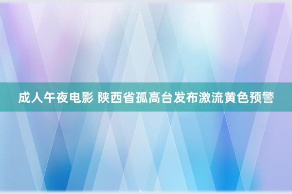 成人午夜电影 陕西省孤高台发布激流黄色预警