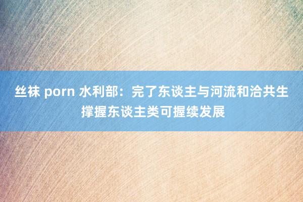 丝袜 porn 水利部：完了东谈主与河流和洽共生 撑握东谈主类可握续发展