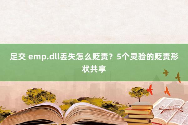 足交 emp.dll丢失怎么贬责？5个灵验的贬责形状共享