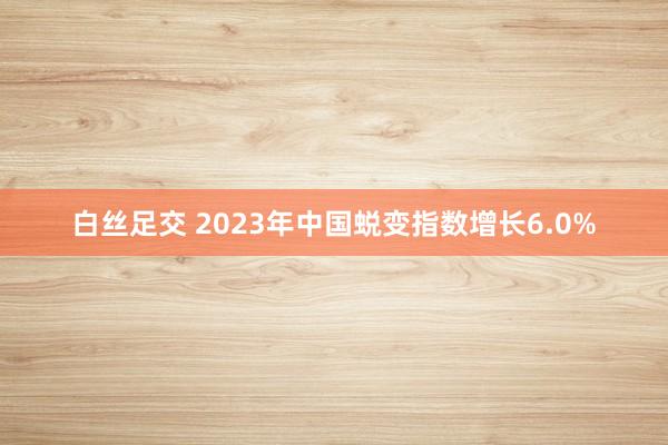 白丝足交 2023年中国蜕变指数增长6.0%