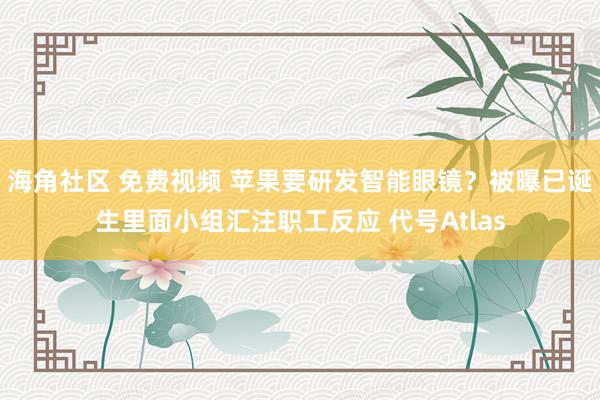 海角社区 免费视频 苹果要研发智能眼镜？被曝已诞生里面小组汇注职工反应 代号Atlas