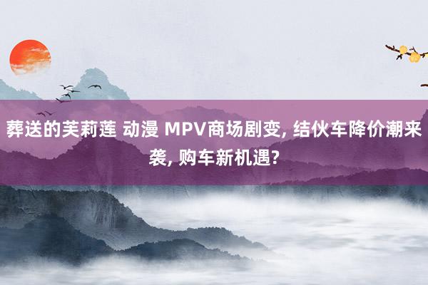 葬送的芙莉莲 动漫 MPV商场剧变， 结伙车降价潮来袭， 购车新机遇?