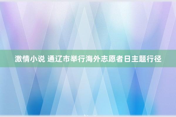 激情小说 通辽市举行海外志愿者日主题行径