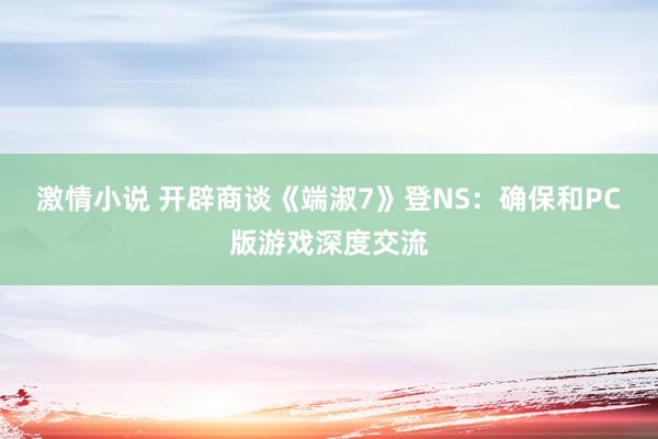 激情小说 开辟商谈《端淑7》登NS：确保和PC版游戏深度交流