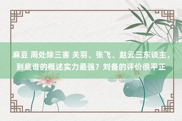 麻豆 周处除三害 关羽、张飞、赵云三东谈主，到底谁的概述实力最强？刘备的评价很平正