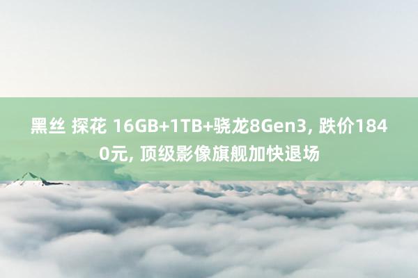 黑丝 探花 16GB+1TB+骁龙8Gen3， 跌价1840元， 顶级影像旗舰加快退场