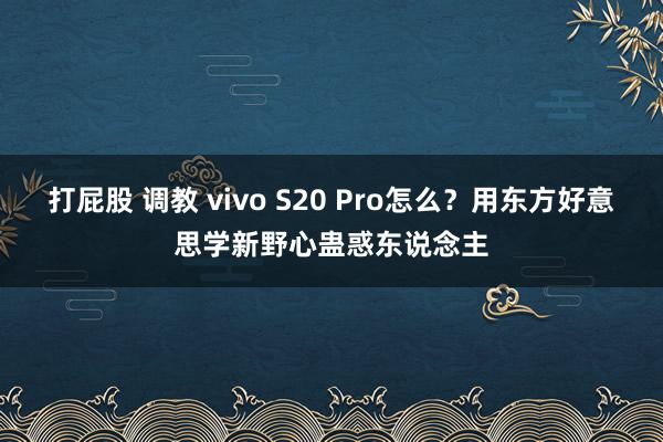 打屁股 调教 vivo S20 Pro怎么？用东方好意思学新野心蛊惑东说念主