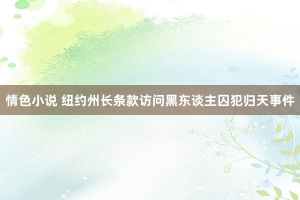 情色小说 纽约州长条款访问黑东谈主囚犯归天事件