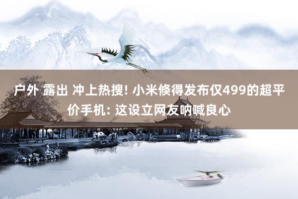 户外 露出 冲上热搜! 小米倏得发布仅499的超平价手机: 这设立网友呐喊良心