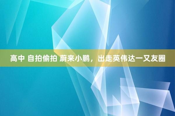 高中 自拍偷拍 蔚来小鹏，出走英伟达一又友圈